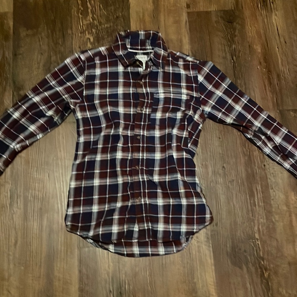 Boys plaid button up shirt